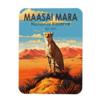 Maasai Mara National Reserve Cheetah Travel Art