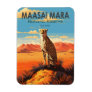 Maasai Mara National Reserve Cheetah Travel Art Magnet