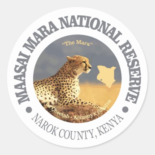 Maasai Mara National Reserve Classic Round Sticker