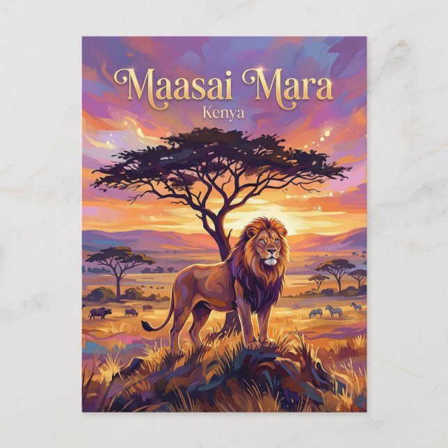 Maasai Mara National Reserve Kenya Postcard (Front)