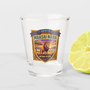 Maasai Mara National Reserve Kenya Shot Glass