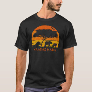 Maasai Mara Safari Elephant Lion Kenya Safari T-Sh T-Shirt