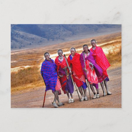 Maasai Men Postcard