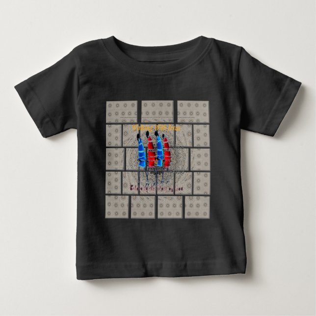 Maasai Morans Christian Art Print Baby T-Shirt (Front)