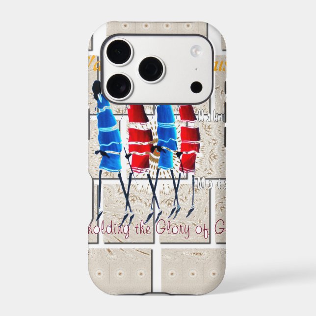 Maasai Morans Christian Art Print Case-Mate iPhone Case (Back)