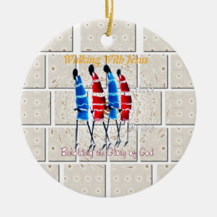 Maasai Morans Christian Art Print Ceramic Ornament