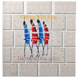 Maasai Morans Christian Art Print Napkin