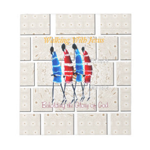 Maasai Morans Christian Art Print Notepad