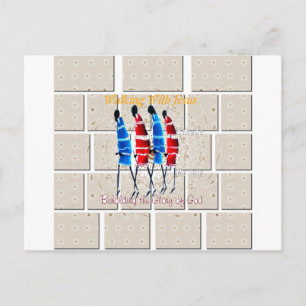 Maasai Morans Christian Art Print Postcard