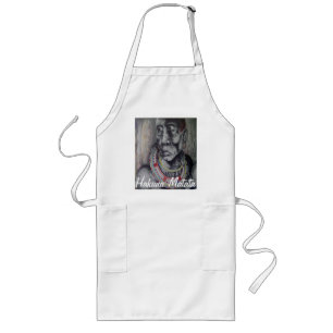 Maasai Mother & Child with Lion Art Print/Graphic Long Apron