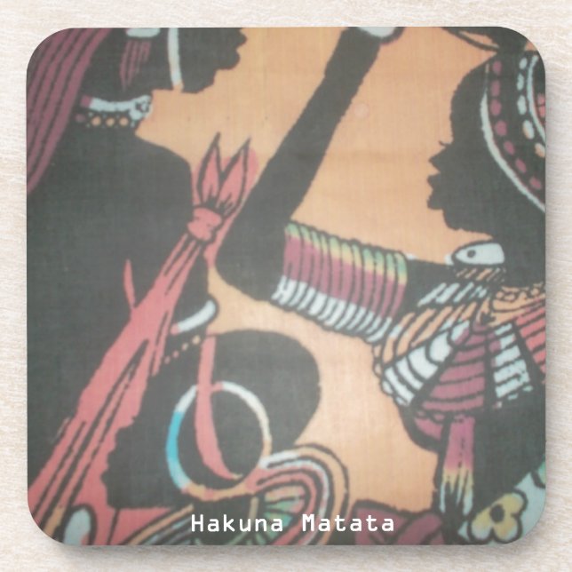 Maasai Tradition and Culture Pattern Art Design Coaster (Front)