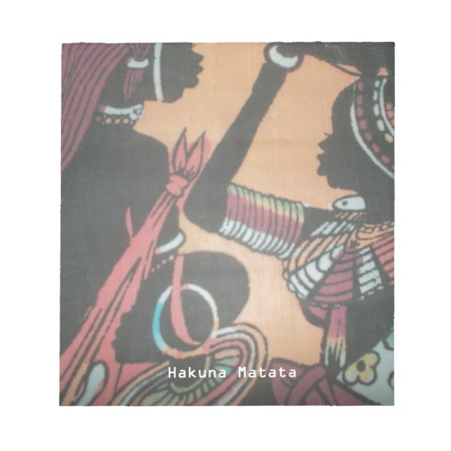Maasai Tradition and Culture Pattern Art Design Notepad (Front)