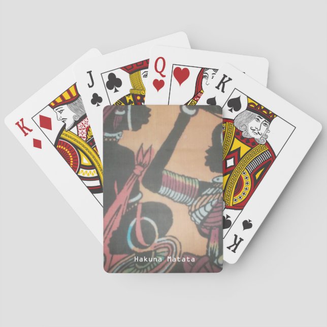 Maasai Tradition and Culture Pattern Art Design Poker Cards (Back)
