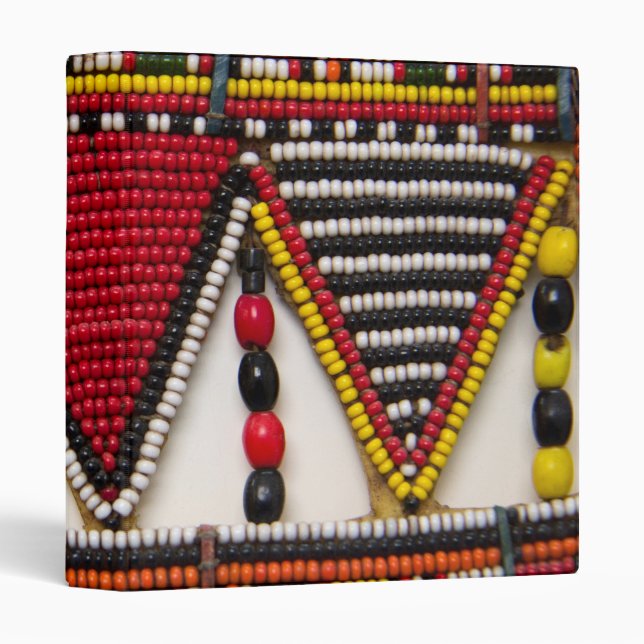 Maasai Tribal Beadwork 3 Ring Binder (Front/Spine)
