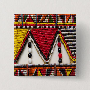 Maasai Tribal Beadwork Button