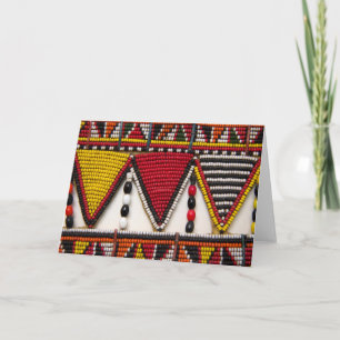 Maasai Tribal Beadwork Card