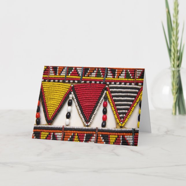 Maasai Tribal Beadwork Card (Front)