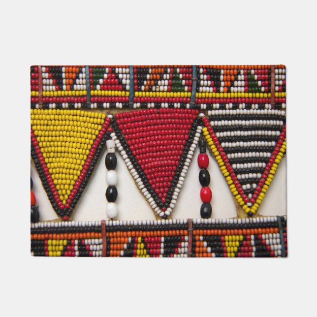 Maasai Tribal Beadwork Doormat (Front)
