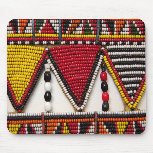 Maasai Tribal Beadwork Mouse Pad (Front)