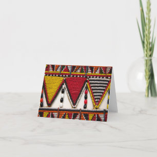 Maasai Tribal Beadwork Note Card