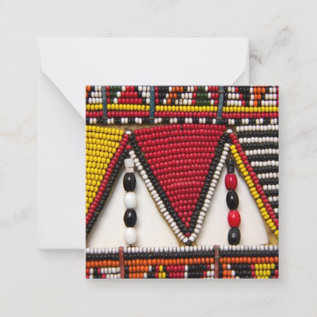 Maasai Tribal Beadwork Note Card (Front)