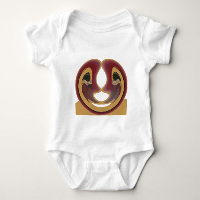 Maasai Tribal Whirl Art Print Baby Bodysuit (Front)