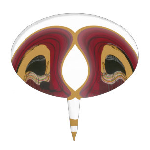 Maasai Tribal Whirl Art Print Cake Topper