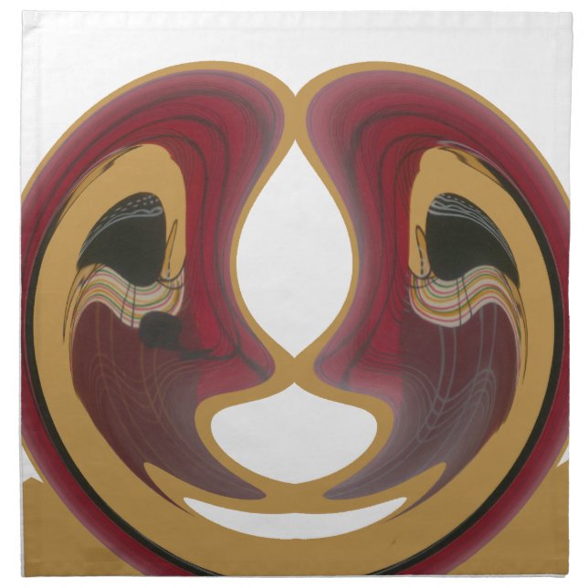 Maasai Tribal Whirl Art Print Cloth Napkin (Front)