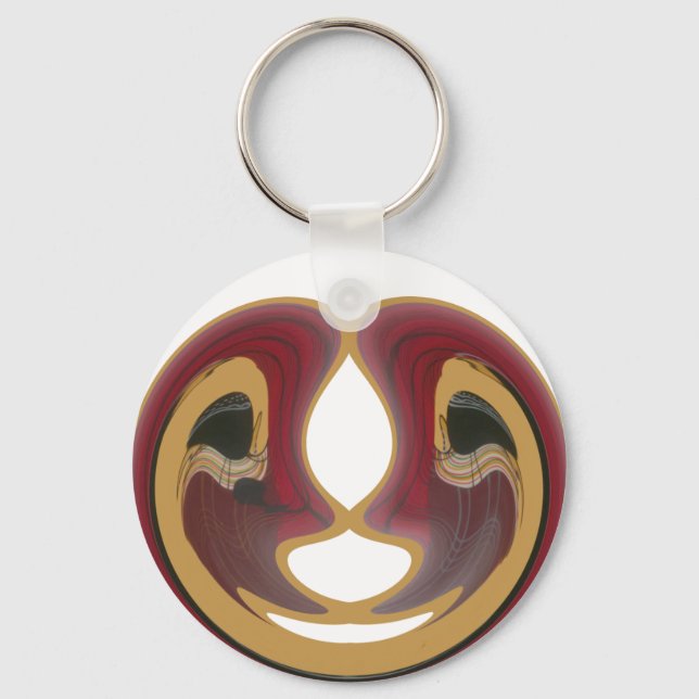 Maasai Tribal Whirl Art Print Keychain (Front)