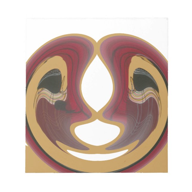 Maasai Tribal Whirl Art Print Notepad (Front)