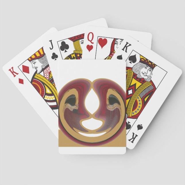 Maasai Tribal Whirl Art Print Poker Cards (Back)