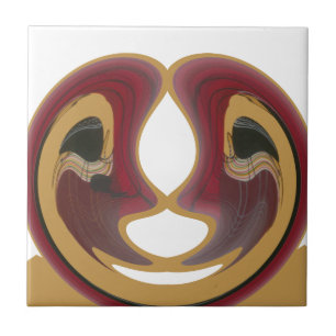 Maasai Tribal Whirl Art Print Tile