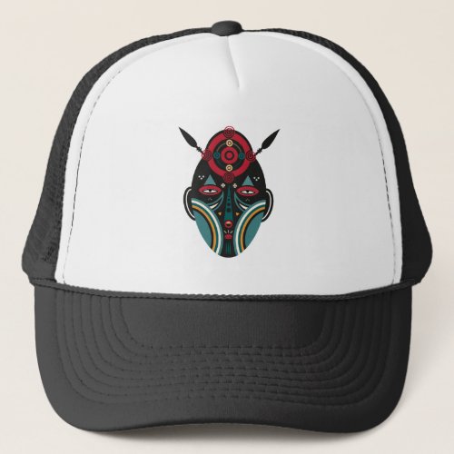 Maasai Warrior Mask Trucker Hat