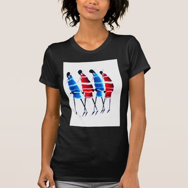 Maasai Warriors Art Print T-Shirt (Front)