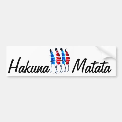 Maasai Worriors Hakunamatata Customize Product Bumper Sticker