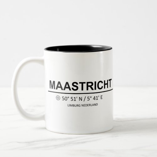 Maastricht Coordinates _ Maastricht Coordinates Two_Tone Coffee Mug