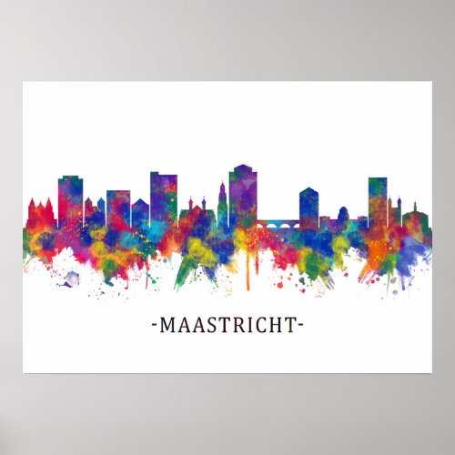 Maastricht Netherlands Skyline Poster