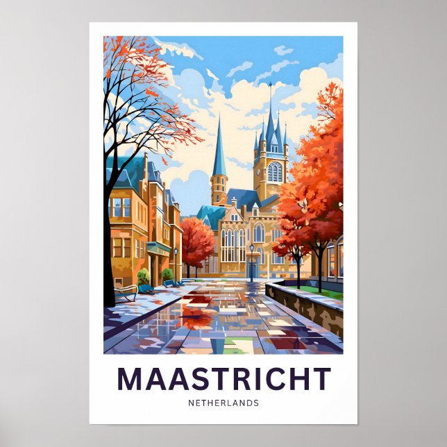 Maastricht Netherlands Travel Print (Front)