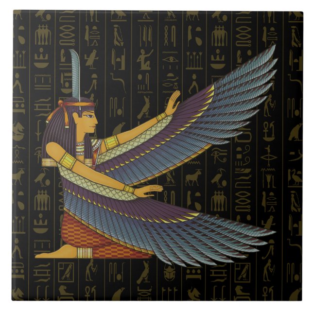 Maat Goddess Ceramic Tile (Front)