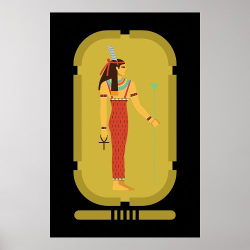 Maat On Gold Cartouche Poster