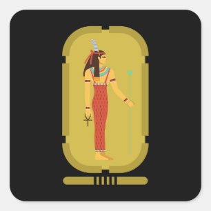Maat On Gold Cartouche Square Sticker