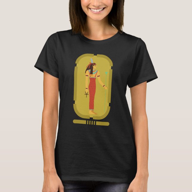 Maat On Gold Cartouche T-Shirt (Front)