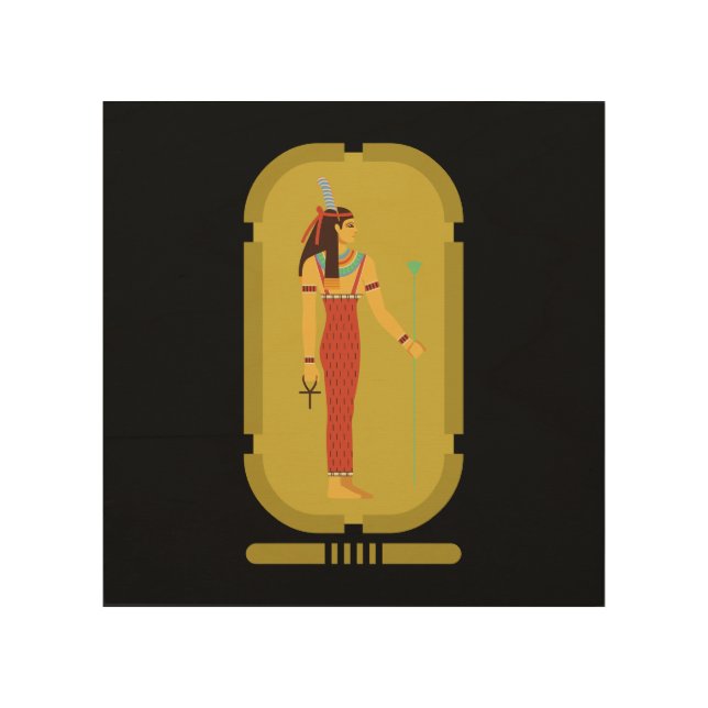 Maat On Gold Cartouche Wood Wall Art (Front)