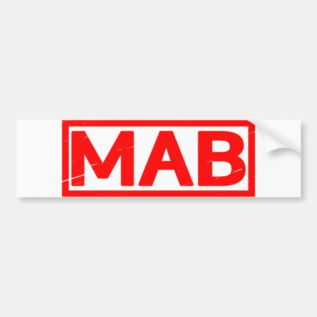 Mab Stamp Bumper Sticker (Front)