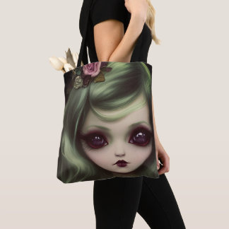 Mabel Gothic Illustration Tote Bag