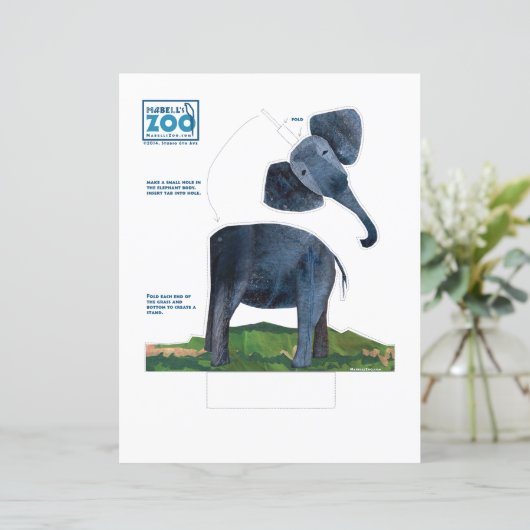 Mabell's Zoo Elephant Cutout (Standing Front)