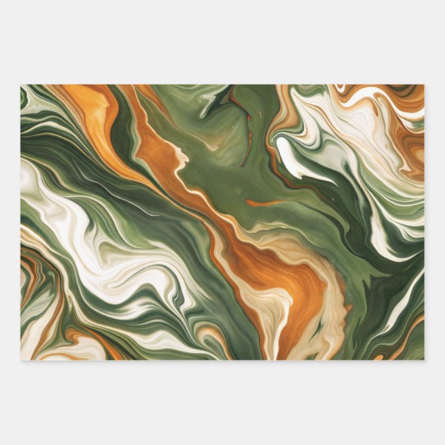 Mable Green Wrapping Paper Sheets (Front)