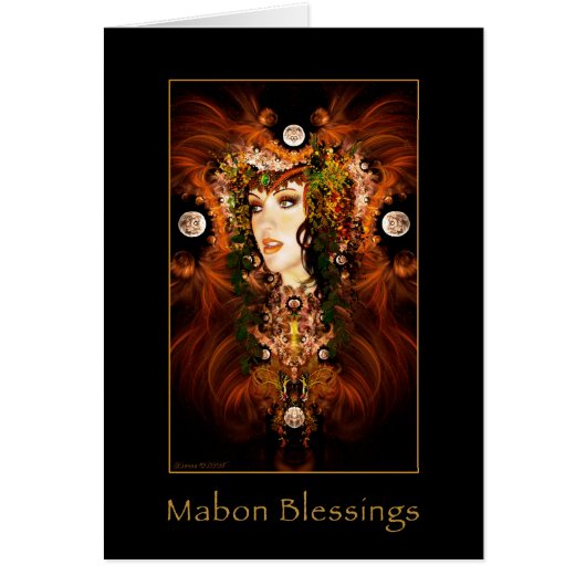 Mabon Blessings - Autumn Goddess Card (Front)