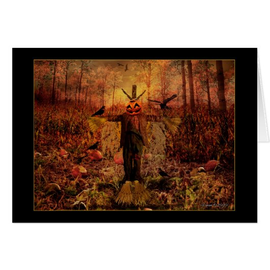 Mabon Blessings - Harvest Scarecrow Cards (Front Horizontal)