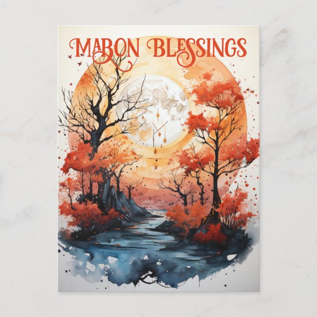 Mabon Blessings  Postcard (Front)